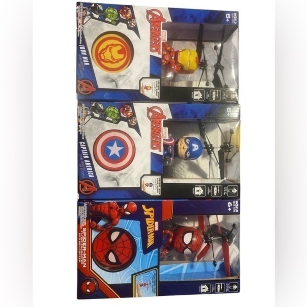 SPIDER-MAN Captain America & Iron Man Helicopters ALL NEW
